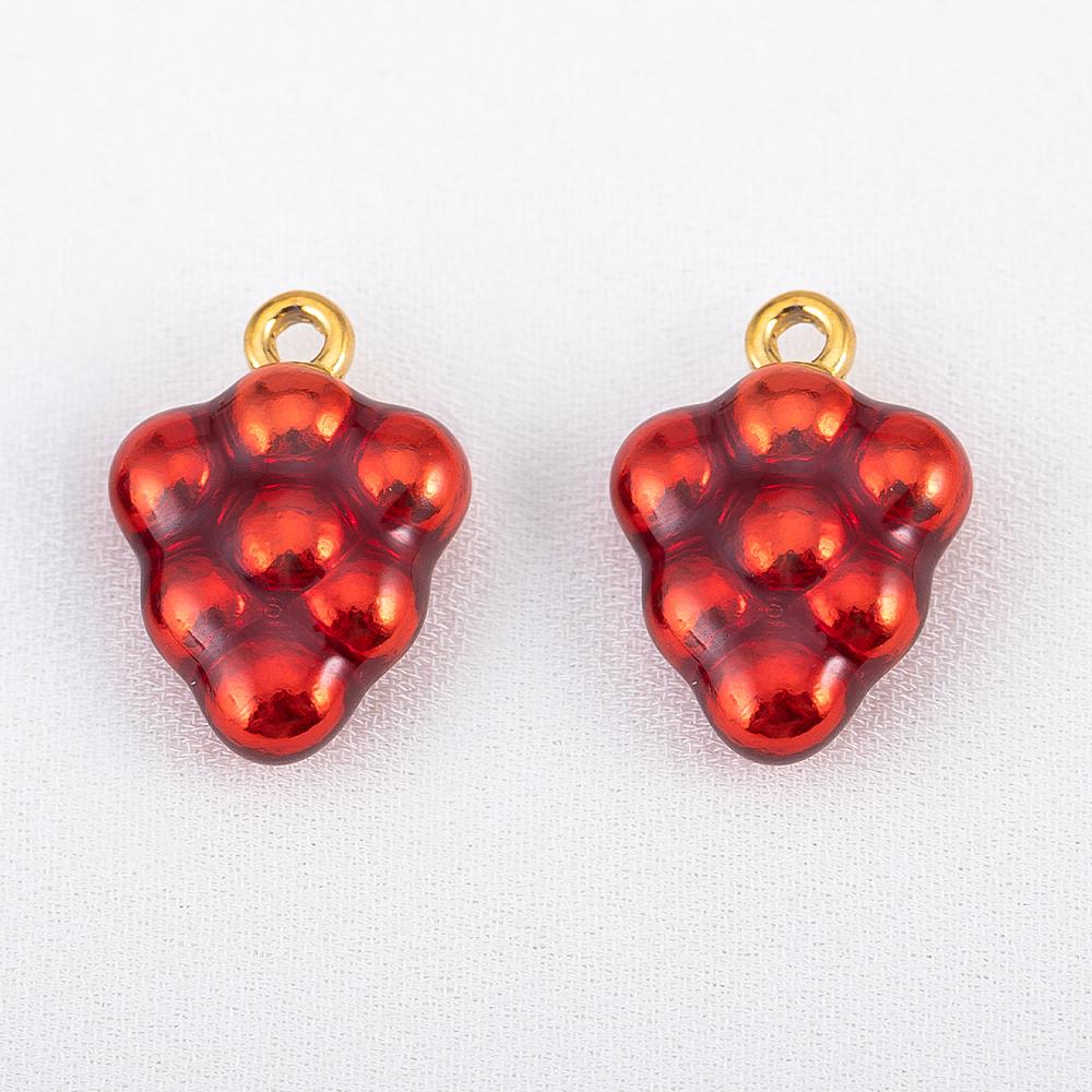 2pcs Stainless Steel Enamel Cute Strawberry Banana Corn Grape Cherry Charms Gold Plated DIY Bracelet Earrings Jewelry Findings