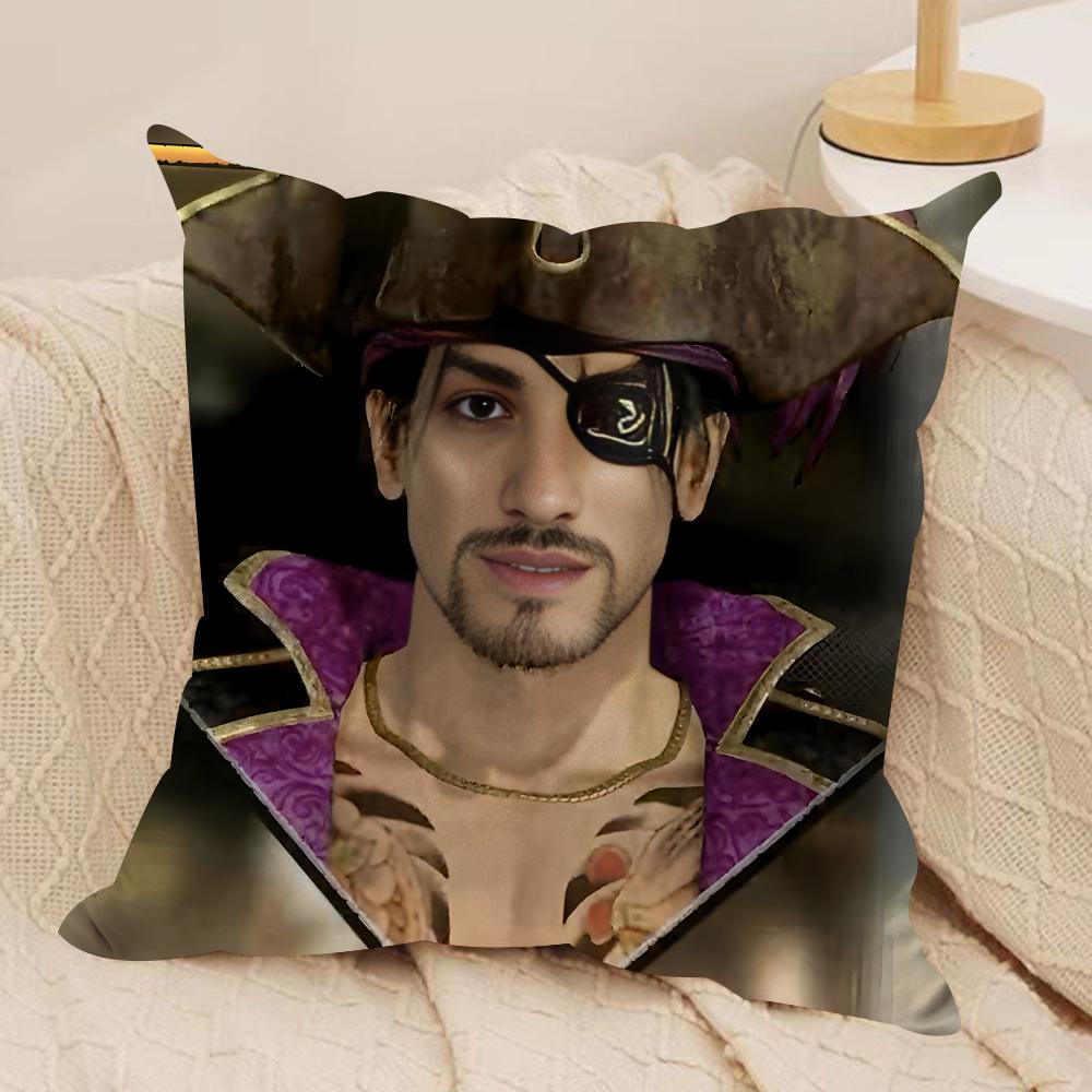 Love GGoro Majima YYakuza Cushion Cover Silky Short Plush Invisible Zipper Dustproof Sofa Pillow Case For Home Decor