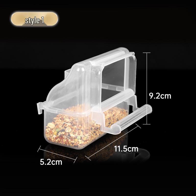 Прозрачная кормушка и поилка с защитой от просыпания для волнистых попугайчиков и неразлучников