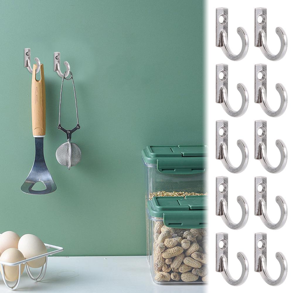 Shelf Storage Clothes Towel Organizer Coat Hanger Single Prong Hook Wall Door Metal Antique Hooks
