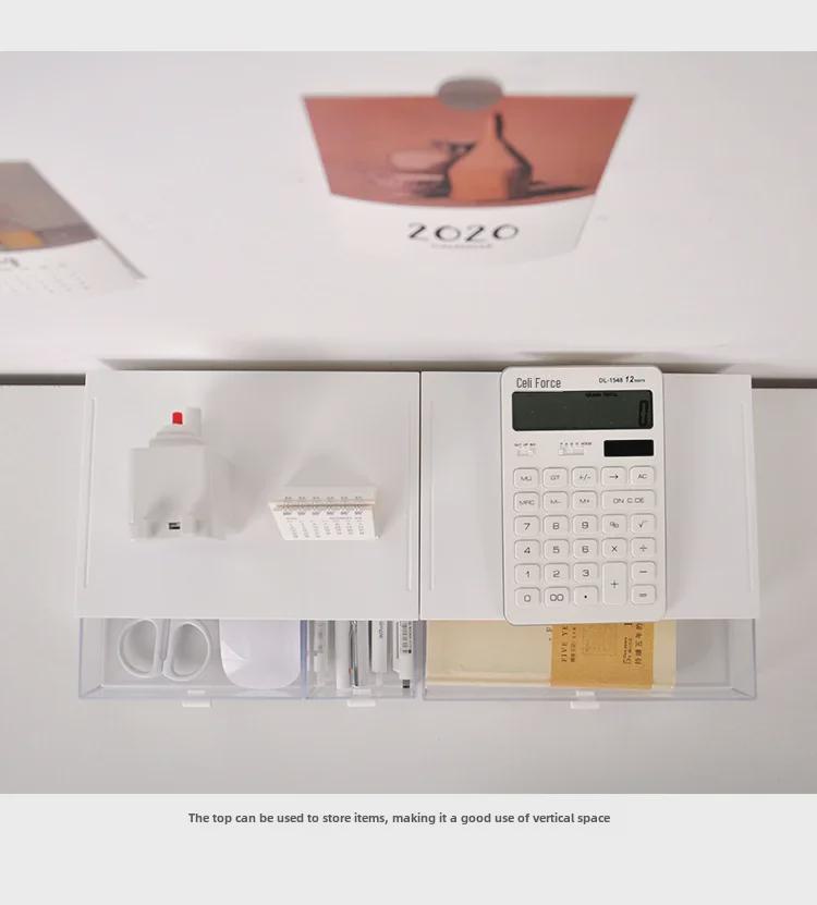 Многослойный штабелируемый настольный органайзер для косметики и канцелярских принадлежностей