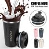 Car Thermos Mug for Tea Water Coffee Leak_Proof Travel Thermo Cup Coffee Mug 380/510ML Double Stainless Steel