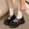 Fashion College Style Small Leather Shoes Women Classic Buckle Lolita Shoes Thick Soled Mary Jane Shoes Woman Sweet Cute JK Cosplay Shoe