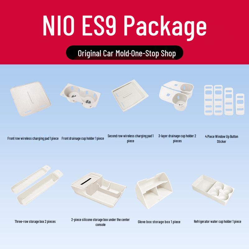 NIO ES9 Center Console Silicone Protective Pad & Interior Accessories Set