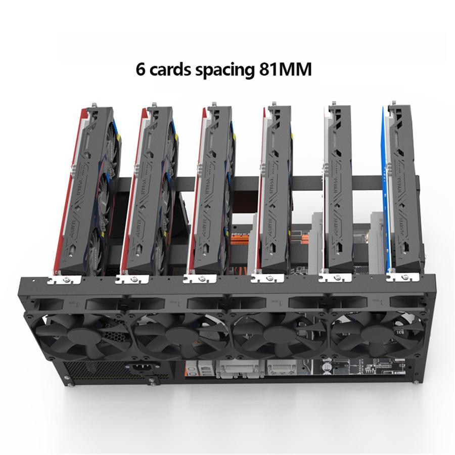 2021 Усиленный Открытый Каркас Стойка для Майнинга 6/8 GPU Корпус Компьютера Криптовалютная Монета