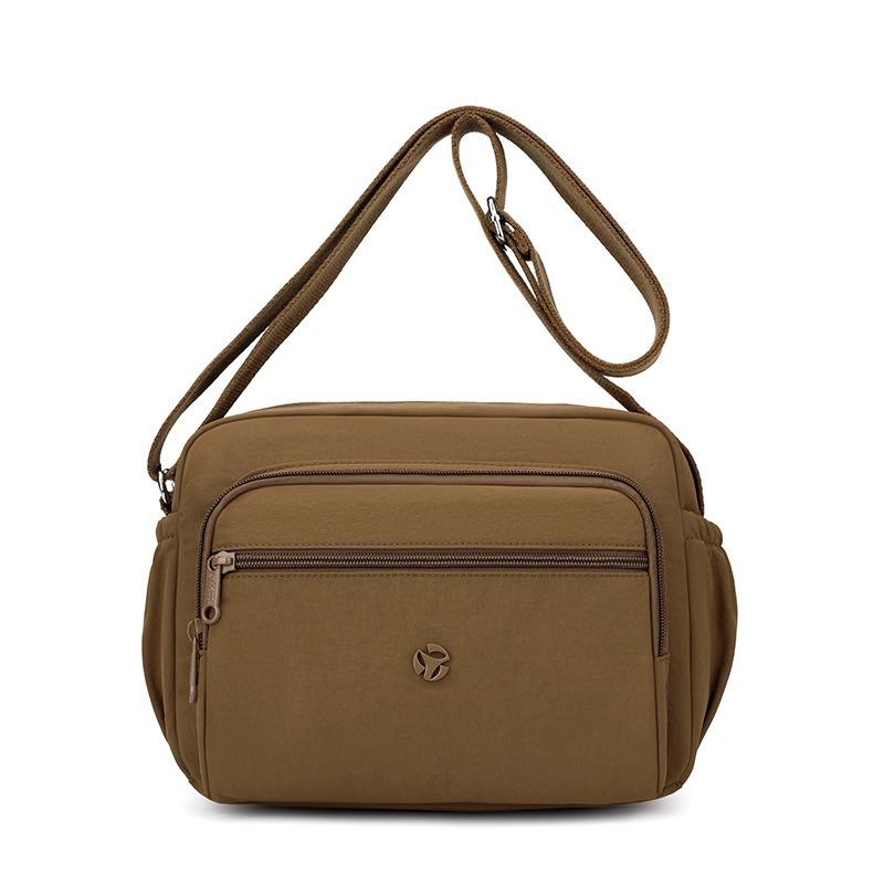 High Value Nylon Women's Bag Autumn New Solid Color Shoulder Messenger Bag Casual Mother Bag Multi-compartment Mobile Phone