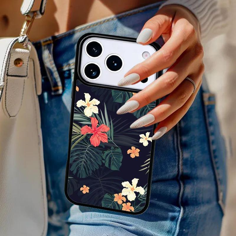 Чехол для телефона Монстера Цветок Тропические Зеленые Листья Для iPhone 17 Air 14 15 13 12 Max Чехол Для Apple 16e 11 Pro Max Plus Coque