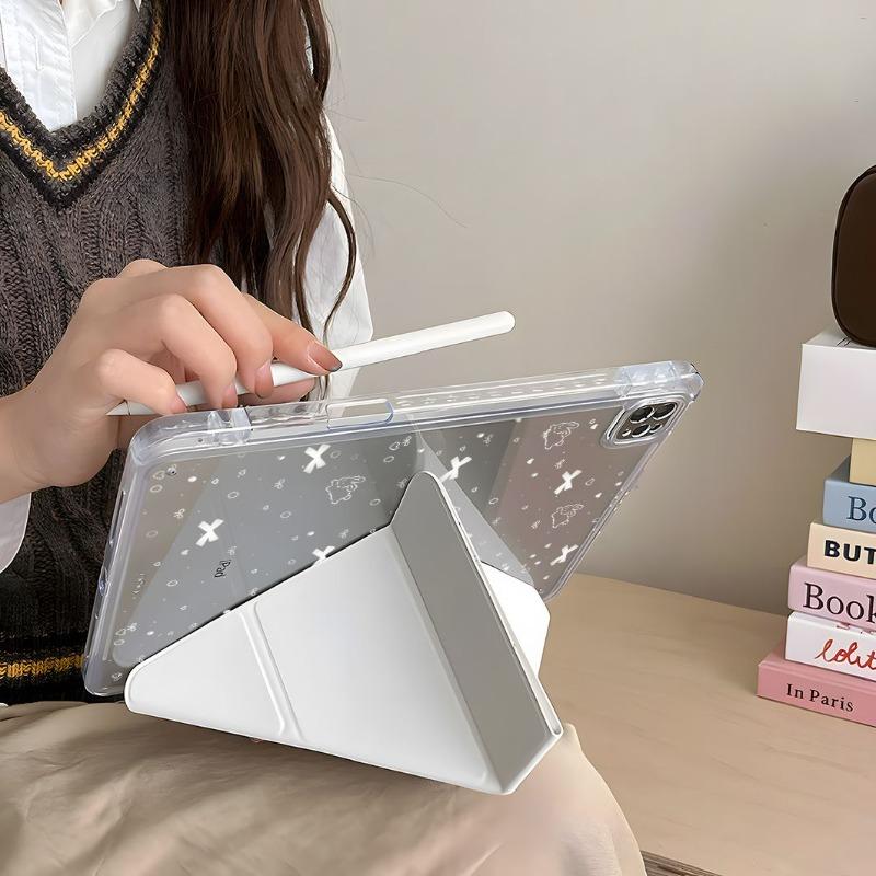 Чехол Funda Аксессуары для iPad 10-го Поколения Чехол 2022 Pro 11 2-го 3-го 4-го iPad 2017 2018 9,7 дюйма 10,2 7-го 8-го 9-го Банни с Бантом