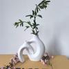 Nordic-Style Decorative Hydroponic Vase - Imitation Ceramic for Office or Living Room Decor