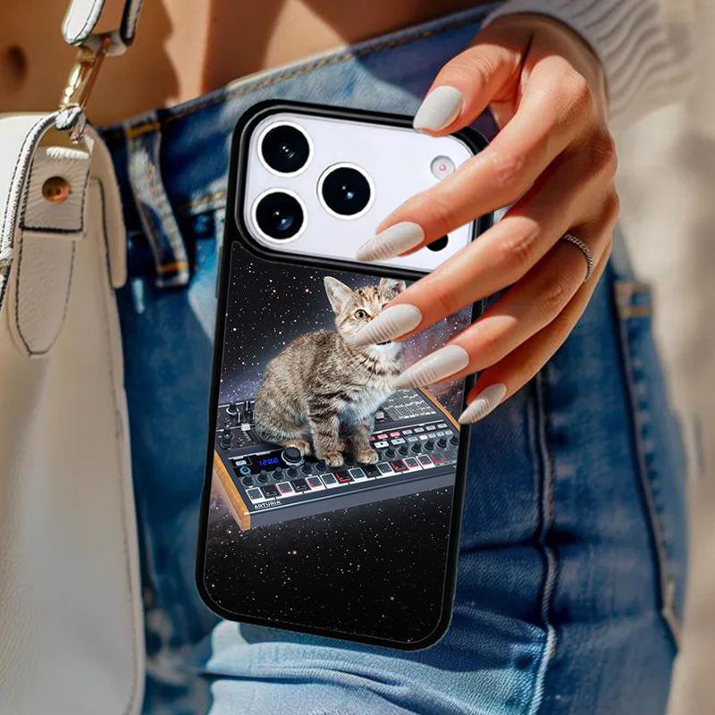 Синтезатор Синтезатор Кошачий Узор Чехол для Телефона Для iPhone 17 Air 14 15 13 12 Max Чехол Для Apple 16e 11 Pro Max Plus Coque