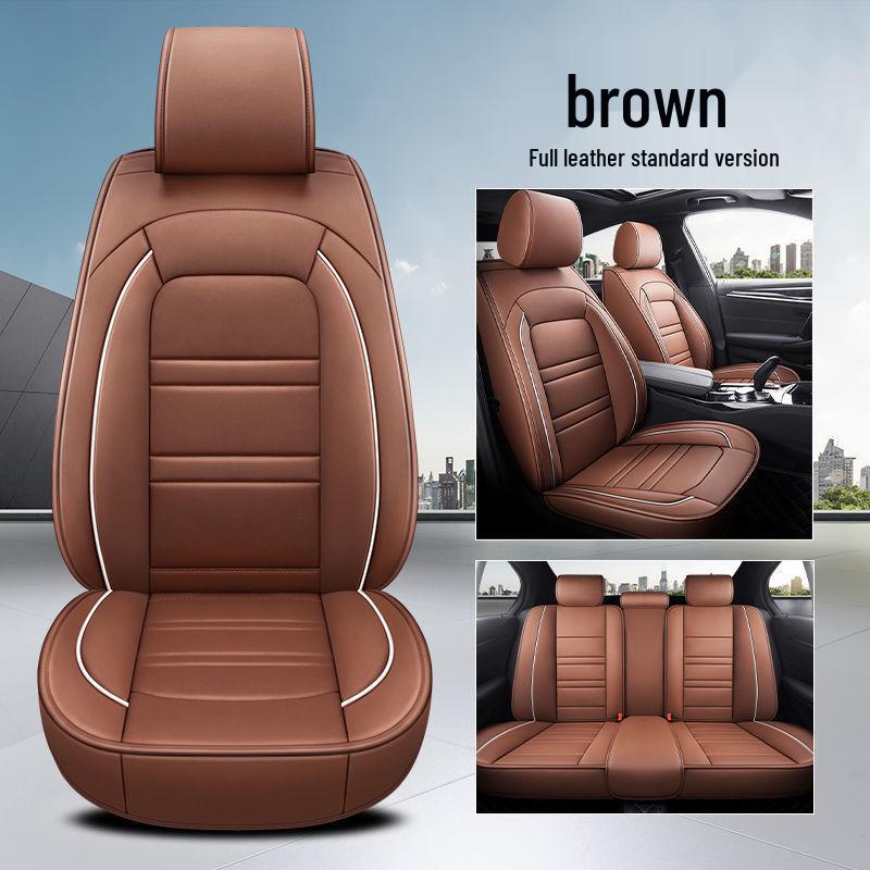 Volkswagen Lavida, Sagitar, Magotan, Passat, Bora, Lamando Seat Covers - Leather & Ice Silk, Full Coverage Cushion