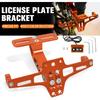 Motorcycle License Plate Bracket Holder CNC Aluminum Black Universal Fender Eliminator Kit With Plate Light