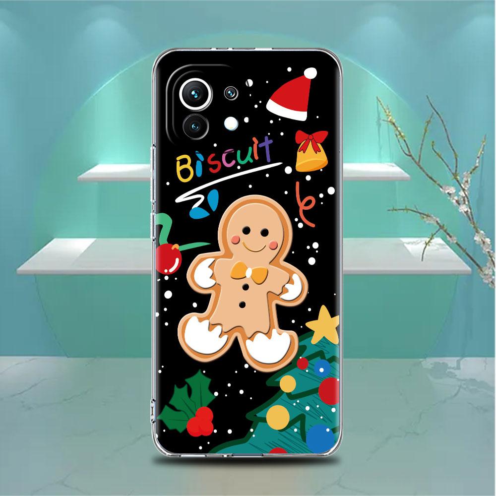 Милый прозрачный чехол со снеговиком для Xiaomi Mi Poco X3 NFC M3 Pro F3 F1 11 Lite 12 Note 10 11T 9T, прозрачный чехол для телефона