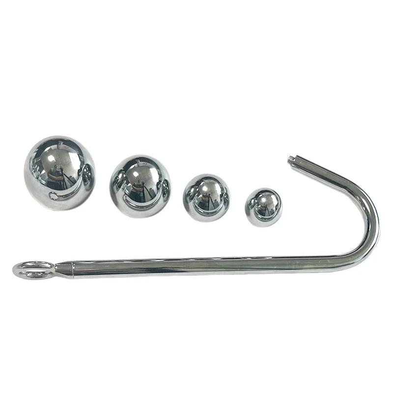 Анальный крючок из нержавеющей стали Анус шарики Металлический анальный дилататор Анальная пробка Большие анальные бусины массажер простаты вставка секс-игрушка для взрослых