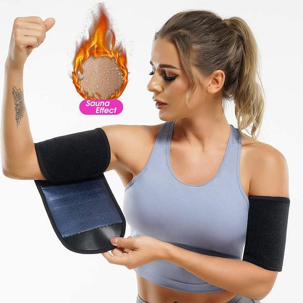 1 Pair Arm Trimmers for Women and Men Pair Sauna Sweat Arm Shaper Bands Adjustable Arm Trainer Toner Sleeves for Sports Workout