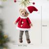 Plush Bear Doll Ornaments Fabric Animal Pendants Christmas Tree Hanging  Christmas Tree Decorations