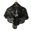 French Style Lace Triangle Scarf Vintage Wedding Headscarf All-match Crochet Head Scarf  Party