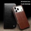 Case for iPhone 17 Pro Max Luxury Ultra Slim Handmade Genuine Leather Wallet Card Slot Flip Cover for iPhone 17 Pro/Air