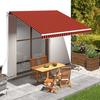 VidaXL Awning Canvas Shade Sail Sun Protection Garden Patio Terrace Outdoor UV Resistant Durable Orange and 145724