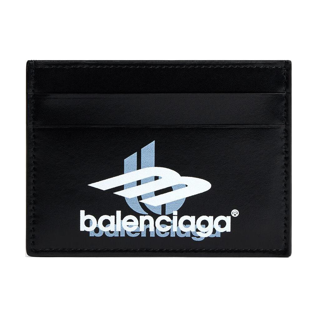 Balenciaga Sport Logo Card Holder Black/White Men Wallets 5943092AAPK1090