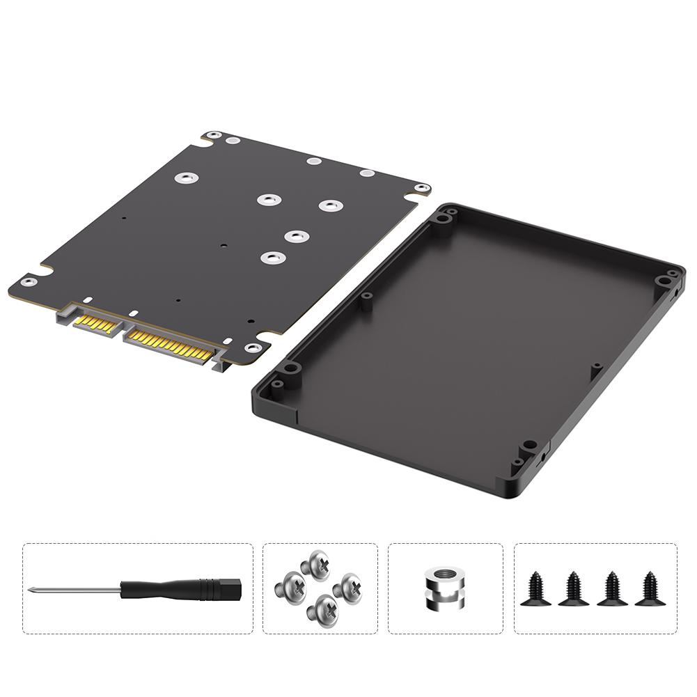 1PC M.2-mSATA To SATA Solid State SSD To SATA External Disk Box 2-IN-1 Conversion Board External Box