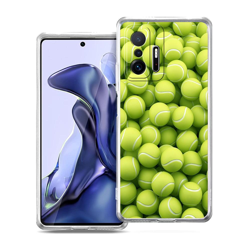 Прозрачный чехол для телефона для Xiaomi Mi 14 13 12 11 Ultra 13T 12T 11T Poco X3 NFC F3 F6 Pro Lite 5G Мягкий ТПУ корпус Сумка для спортивного тенниса