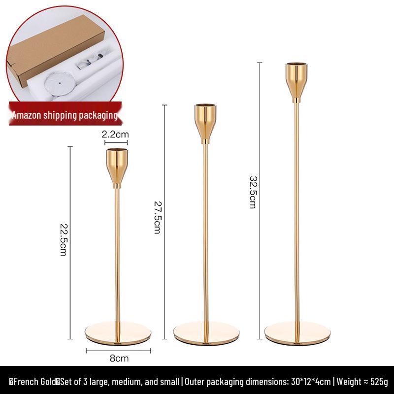 Скандинавская свеча для ароматерапии в стиле легкой роскоши с золотым подсвечником - Идеально для романтических ужинов и элегантного декора стола