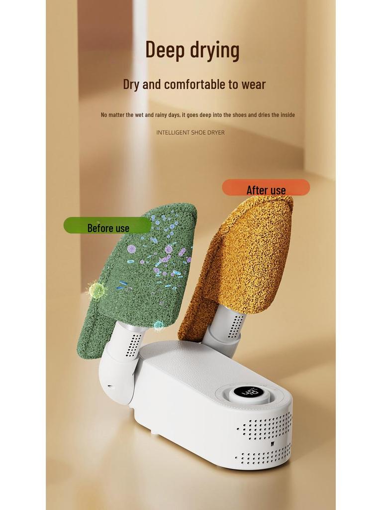 2024 Smart Foldable Shoe Dryer with Temperature Control, Disinfection, and Deodorization