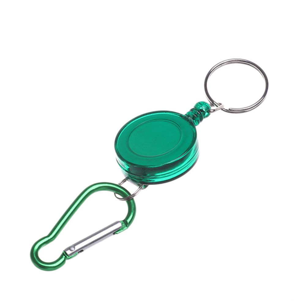 Carabiner Safety Coil Badge Retractable Key Chain ID Card Holder Keychain Pendant Fishing Key Ring