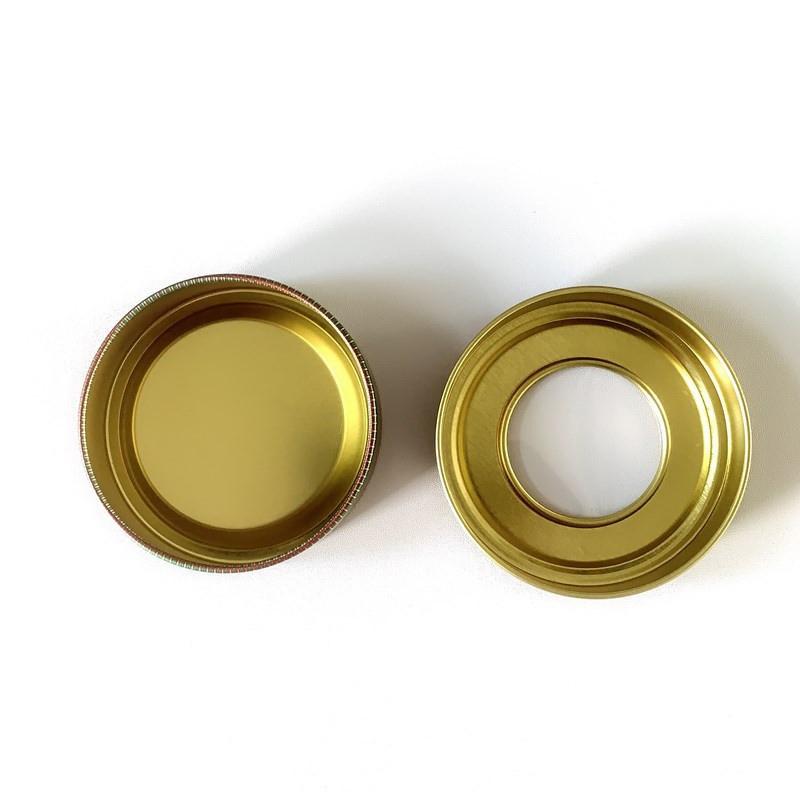 Жестяная коробка с шафраном для упаковки 1 г шафрана Жестяная коробка с окном из ПВХ