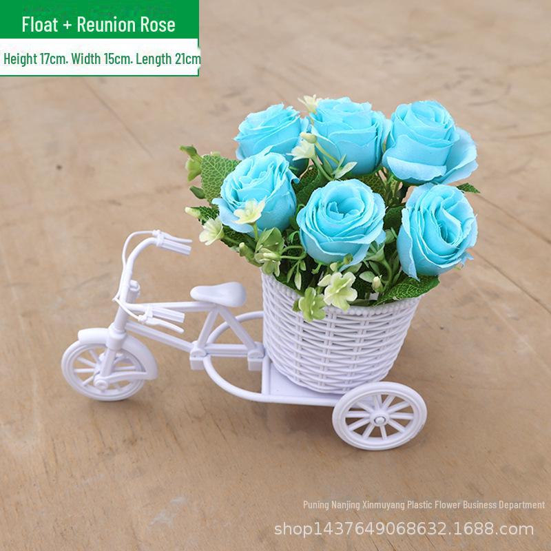 Комплект искусственных цветов для помещений: Маленькие украшения в горшках для украшения дома и автомобиля