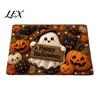 Non-slip Entrance Rug Halloween Pumpkin Door Mat, Fall Seasonal Welcome Farmhouse Non Slip Hallway for Front Porch Entryway Kitchen Decor Floor Mat