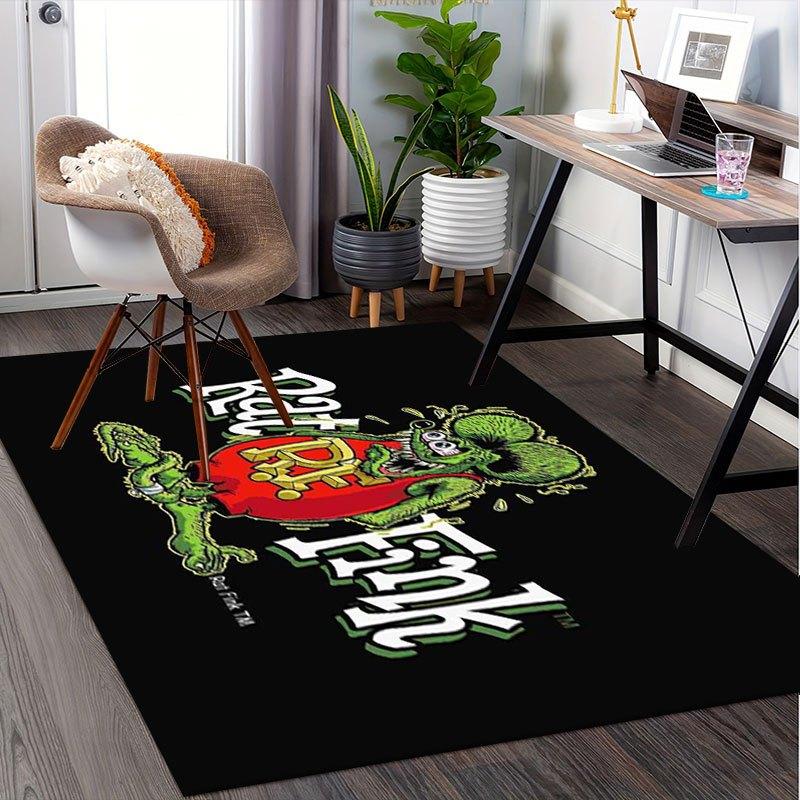 Футболка Rat Fink - Классическая зеленая футболка с мышонком и гоночной машинойОфисный коврик Идеально подходит для домашнего декора Коврик для офисного стола Коврик для офисного кресла Полиэ