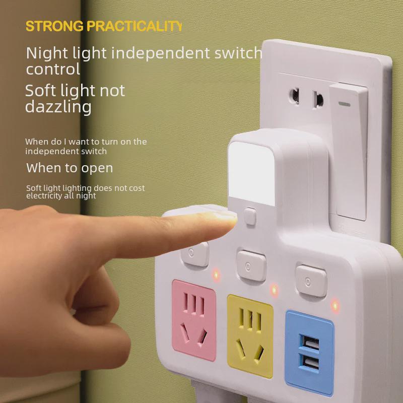 Pure Copper Multi-Function USB Power Strip with Wireless Plug Board