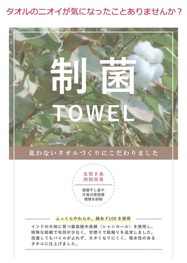 Imabari Towel Color Face Towel Set of 5 Antibacterial Treatment 34x80cm Gray