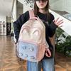 Large Capacity Cartoon Ita Bag Embroidery Student School Bag Transparent Pocket Itabag  Woman