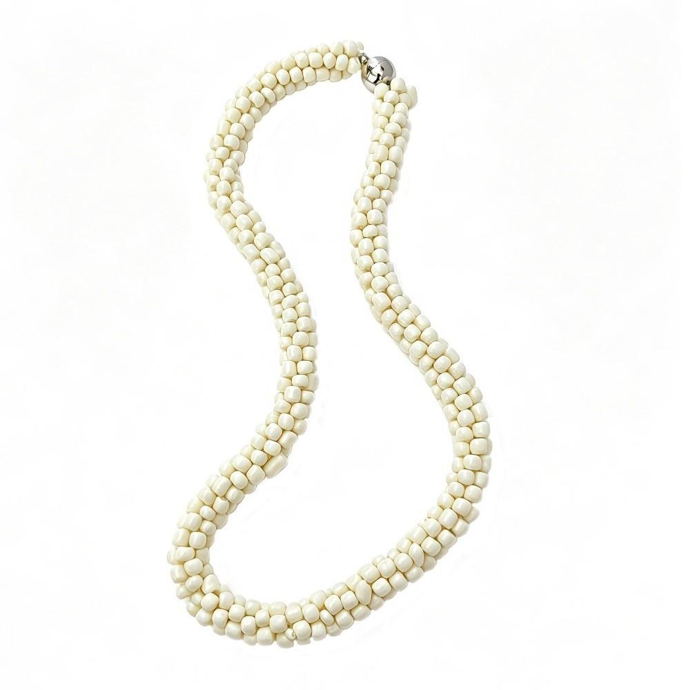 Multi-Layer Beads Women's Necklace Stainless Steel Magnetic Clasp Bohemian Necklace  Party