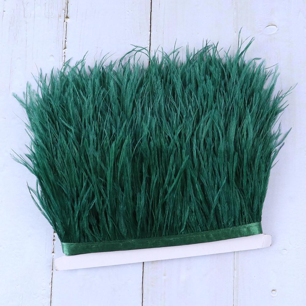 10 Meters Fluffy Colored Ostrich Feather Trim Ribbon 8-10Cm Natural Plumes Sewing Trimmings For Dress Clothing Decoration Crafts