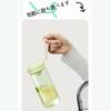 IOLOYU Water Bottle, 540ml, Made from Tritan Plastic, the Same Quality Resin as Medical Equipment. Clear Plastic with Measuring Tape, Clear BPA-Free,