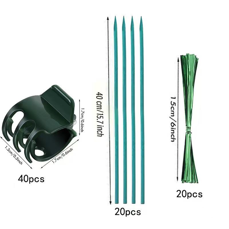 Phalaenopsis Orchid Bamboo Skewer Plant Support Set with Ties and Clips
