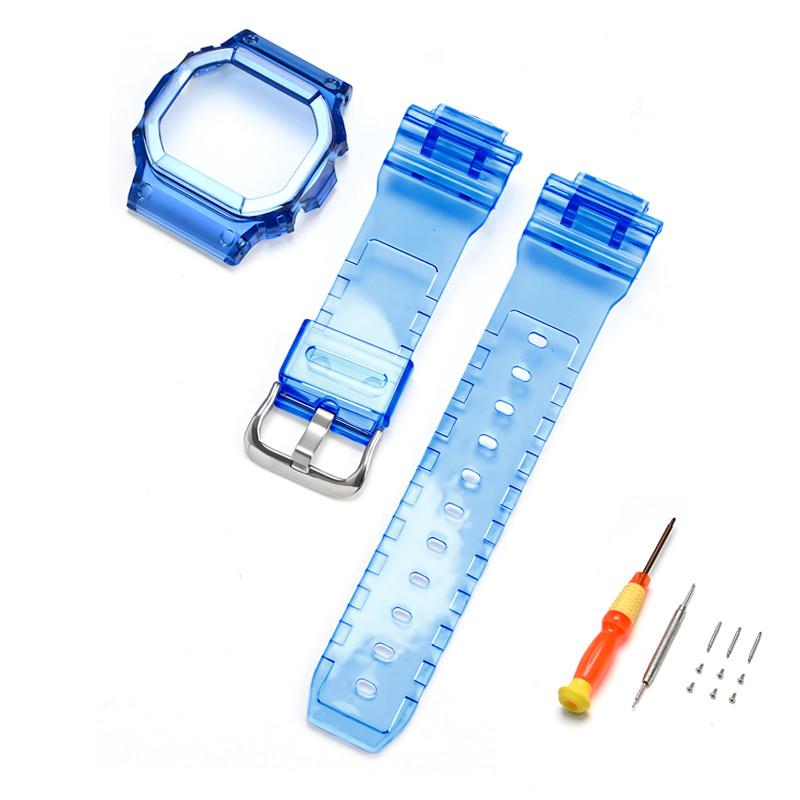 Ремешок для часов из смолы + чехол для Casio G-Shock DW-5600/5000/5030/5025 GW-M5610/M5600 G-5600 GLX-5600 Браслет Аксессуары
