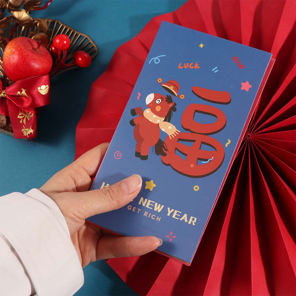 Chinese Style 2026 New Year Money Envelope Traditional Lucky Red Pockets Birthday Celebration