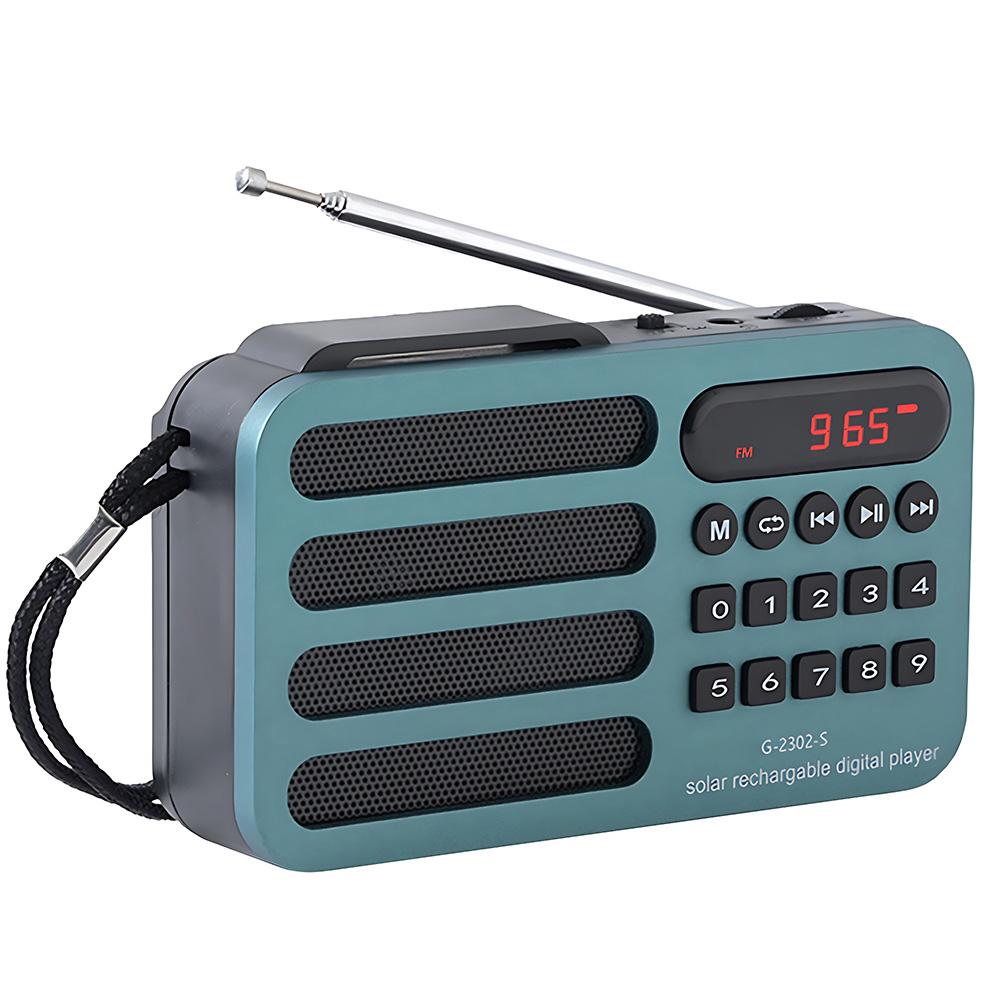 Портативное радио FM MP3 USB Bluetooth Беспроводной динамик Поддержка солнечной зарядки TF-карта U-диск Музыкальный плеер с FM-радиоприемником
