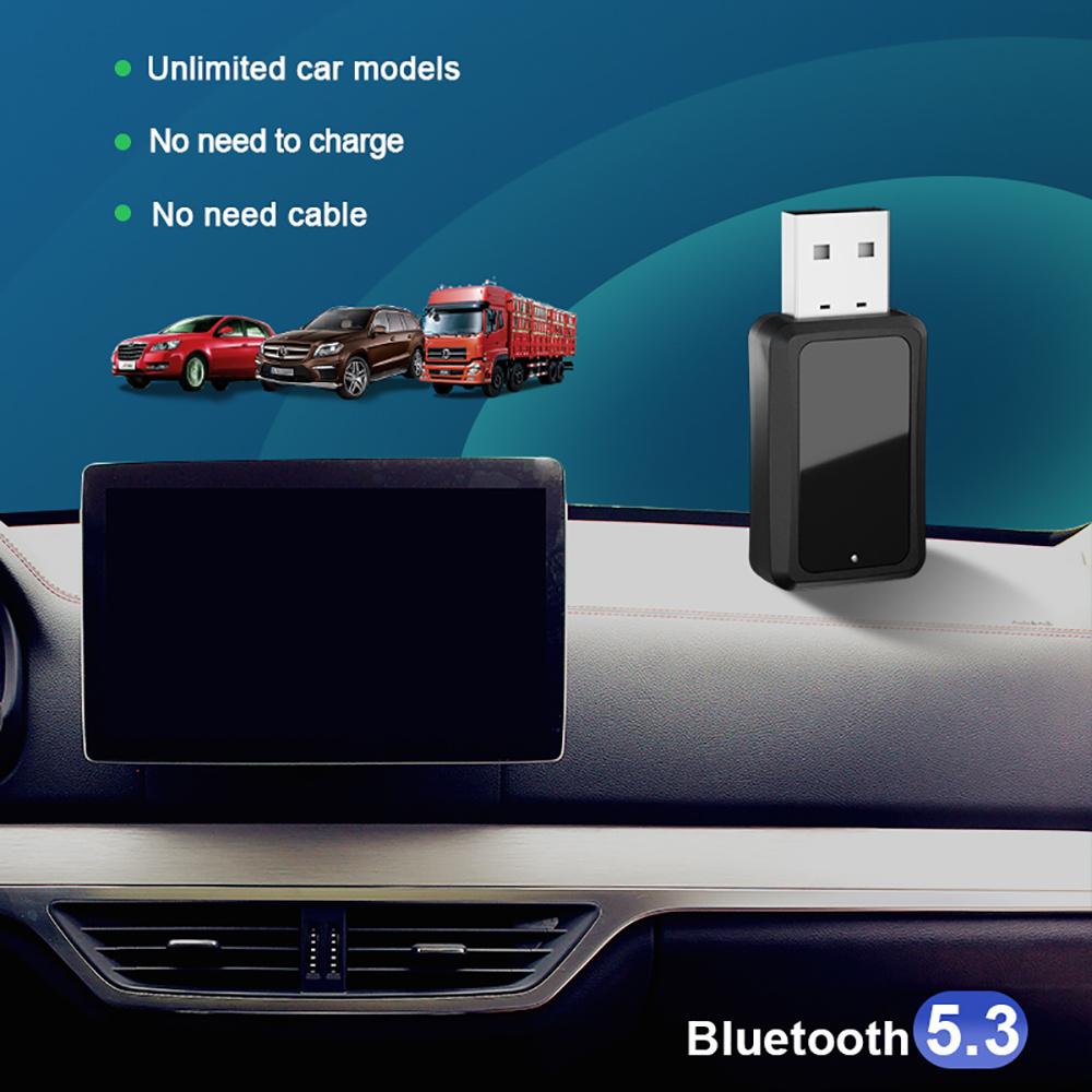 FM02 USB Bluetooth 5.3 FM-передатчик Мини-адаптер Bluetooth Светодиодный дисплей Беспроводной приемник 87,5-95 МГц Регулируемое радио Громкая связь Вызов Автомобильный аудиоплеер