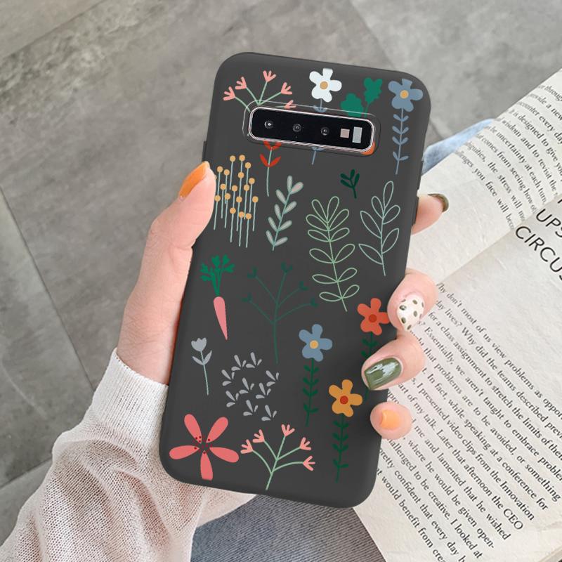 Чехол для Samsung Galaxy S10 Plus S 10 S10E Чехол Цветок Лист Сердце Мягкий Силикон Fundas для Samsung S10 S10e Модный Чехол Оболочка