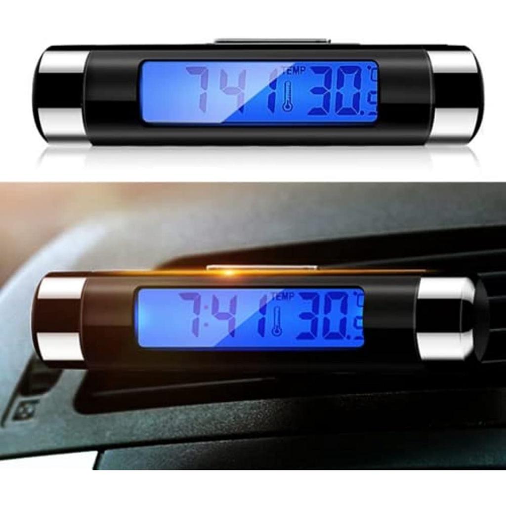 1 шт., автомобильные цифровые часы и дисплей температуры, электронные часы, термометр, авто электронные часы, светодиодная подсветка, цифровой дисплей