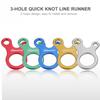 10 шт., быстрый узел с 3 отверстиями, шнур для бегуна, застежка, пряжка для веревки с пряжкой