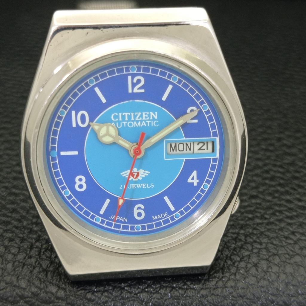 Citizen АВТОМАТИЧЕСКИЕ 8200 ВИНТАЖНЫЕ ЯПОНСКИЕ МУЖСКИЕ ЧАСЫ С СИНИМ ЦИФЕРБЛАТОМ a500258-2 R151b-a500258