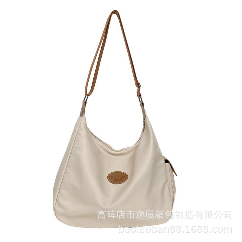 Сумка из нейлоновой ткани для женщин, большая вместимость, 2024, новая универсальная сумка-мессенджер, тканевая сумка, высококачественная сумка-тоут для поездок на работу