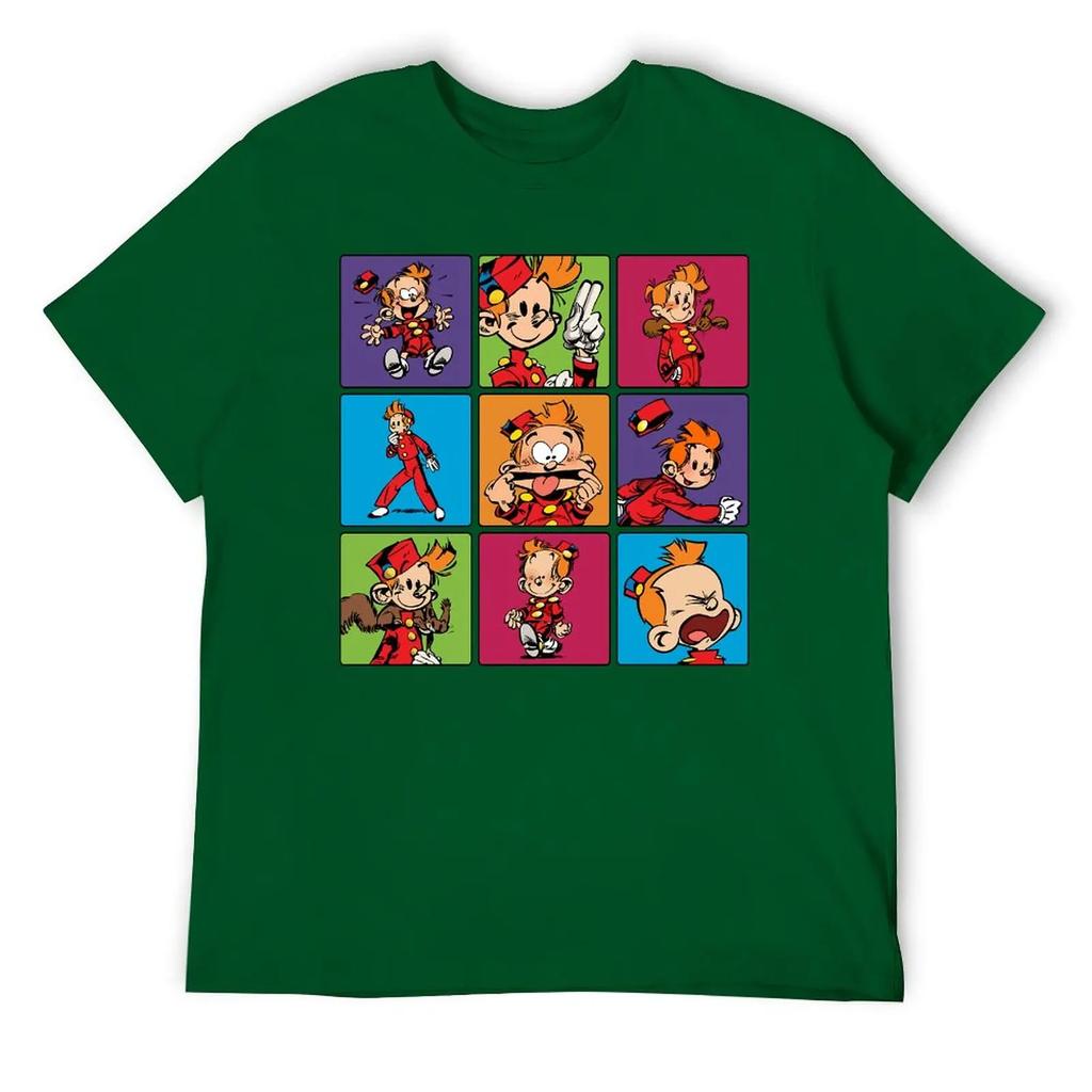 Футболка Spirou Squares Classic на продажу Харадзюку Спортивный топ Футболка Уникальный Дом Смешной Размер США